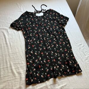 Haley Solar black cherry print short sleeve romper